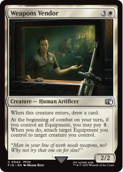 Weapons Vendor single card from Magic the Gathering