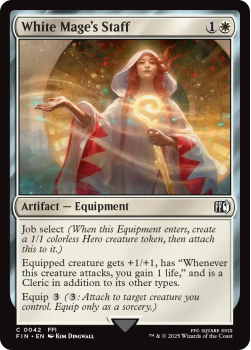White Mage's Staff single card from Magic the Gathering