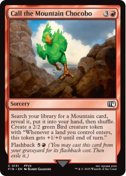 Call the Mountain Chocobo single card from Magic the Gathering