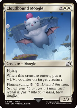 Cloudbound Moogle single card from Magic the Gathering