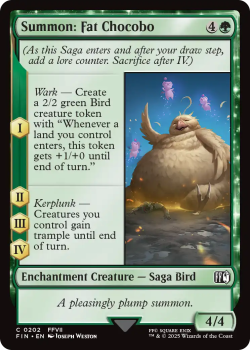 Summon: Fat Chocobo single card from Magic the Gathering