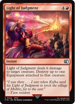 Light of Judgment single card from Magic the Gathering