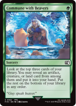Commune with Beavers single card from Magic the Gathering