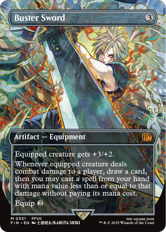 Buster Sword (BORDERLESS) : 0351 FINAL FANTASY - Magic the Gathering Single Card Buster Sword (BORDERLESS) : 0351 FINAL FANTASY - Magic the Gathering Single Card