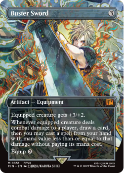 Buster Sword (BORDERLESS) (FOIL) single card from Magic the Gathering