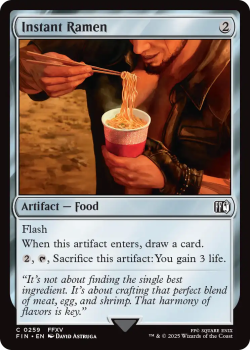 Instant Ramen single card from Magic the Gathering