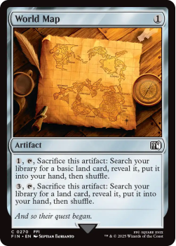 World Map single card from Magic the Gathering