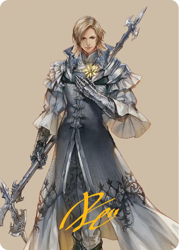 Dion, Bahamut's Dominant Art Card (GOLD SIGNATURE) : 0042 FINAL FANTASY ART SERIES - Magic the Gathering Single Card Dion, Bahamut's Dominant Art Card (GOLD SIGNATURE) : 0042 FINAL FANTASY ART SERIES - Magic the Gathering Single Card