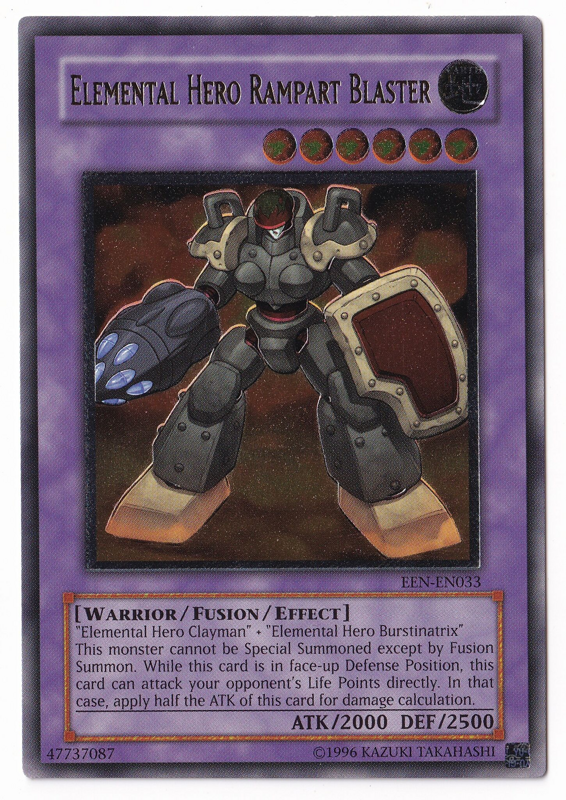 Yu-Gi-Oh! Card EEN-EN033 Elemental HERO Rampart Blaster (Ultimate Rare)