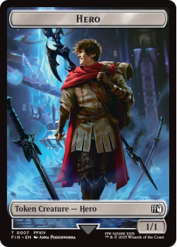 Hero Token single card from Magic the Gathering