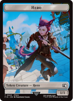 Hero Token single card from Magic the Gathering