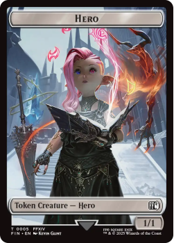 Hero Token single card from Magic the Gathering