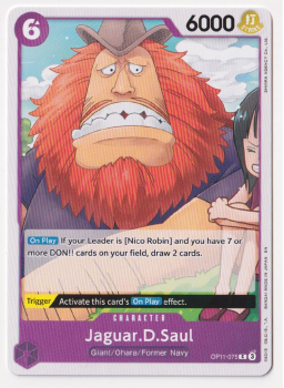 Jaguar.D.Saul : OP11-075 A FIST OF DIVINE SPEED - One Piece Single Card