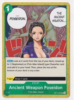 Ancient Weapon Poseidon : OP11-037 A FIST OF DIVINE SPEED - One Piece Single Card