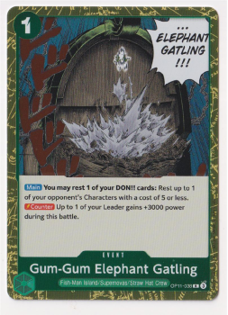 Gum-Gum Elephant Gatling : OP11-038 A FIST OF DIVINE SPEED - One Piece Single Card