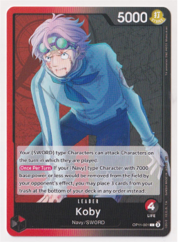 Koby : OP11-001 A FIST OF DIVINE SPEED - One Piece Single Card