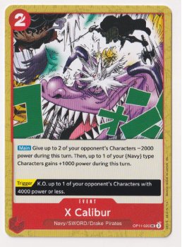 X Calibur : OP11-020 A FIST OF DIVINE SPEED - One Piece Single Card