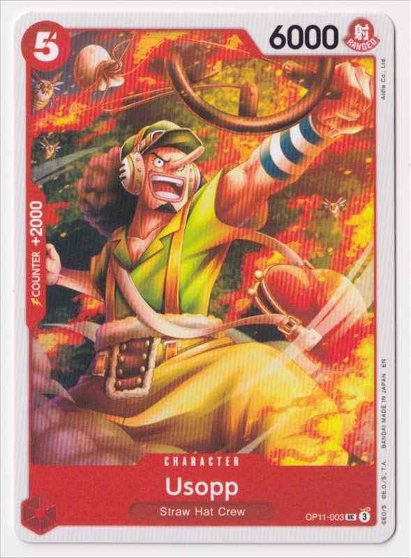 Usopp : OP11-003 A FIST OF DIVINE SPEED - One Piece Single Card Usopp : OP11-003 A FIST OF DIVINE SPEED - One Piece Single Card