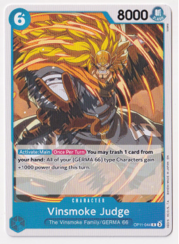 Vinsmoke Judge : OP11-044 A FIST OF DIVINE SPEED - One Piece Single Card