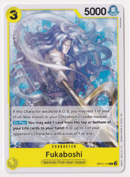 Fukaboshi : OP11-110 A FIST OF DIVINE SPEED - One Piece Single Card