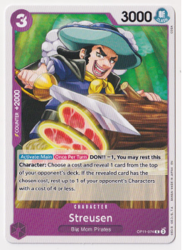 Streusen : OP11-074 A FIST OF DIVINE SPEED - One Piece Single Card