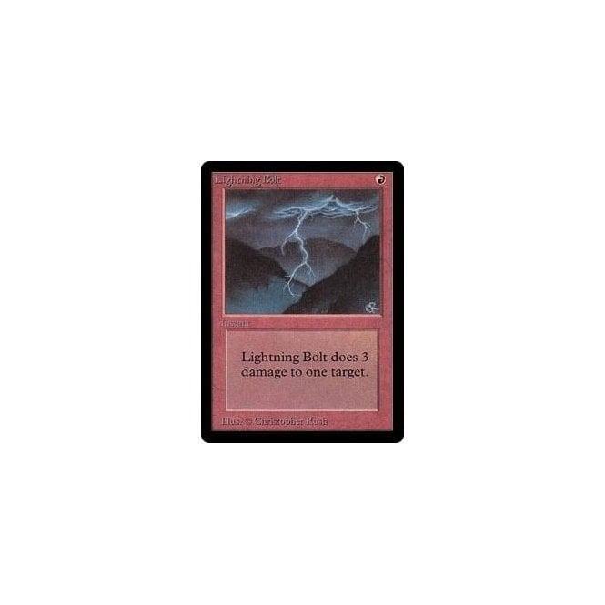 Magic the Gathering [002] LIMITED EDITION BETA Single Card 150/302 Lightning Bolt Chaos Cards