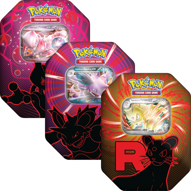 Pokemon Team Rocket Tin – Set of Three