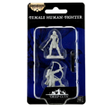 Pathfinder Battles Deepcuts Unpainted Miniatures Female Human Fighter