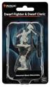 Magic the Gathering Unpainted Miniatures Dwarf Fighter & Dwarf Cleric