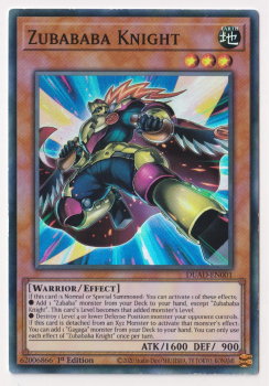 Zubababa Knight (Super Rare) single card from Yu-Gi-Oh!