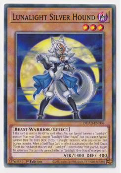 Lunalight Silver Hound (Common) single card from Yu-Gi-Oh!