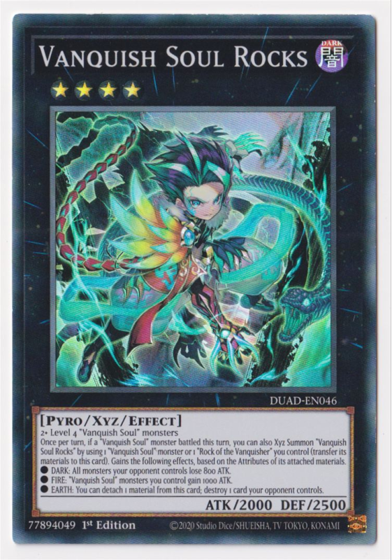 yugioh vanquish soul cards CR02-AE126 Razen (UR) Dragon Vanquish Soul monster you control Vanquish Soul Rocks (Super Rare)