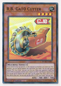 R.B. Ga10 Cutter (Super Rare) single card from Yu-Gi-Oh!