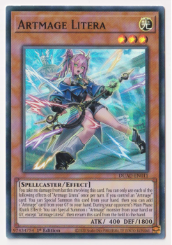 Artmage Litera (Super Rare) single card from Yu-Gi-Oh!