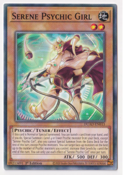 Serene Psychic Girl (Common) single card from Yu-Gi-Oh!
