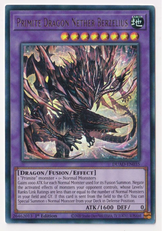 Primite Dragon Nether Berzelius (Ultra Rare) : DUAD-EN035 - Yu-Gi-Oh ...
