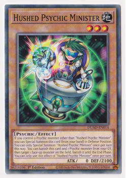 Hushed Psychic Minister (Common) single card from Yu-Gi-Oh!