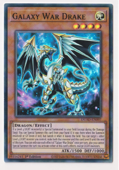 Galaxy War Drake (Super Rare) single card from Yu-Gi-Oh!