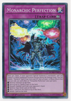 Monarchic Perfection (Super Rare) single card from Yu-Gi-Oh!