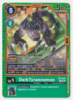 DarkTyrannomon single card from Digimon Card Game