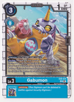 Gabumon single card from Digimon Card Game