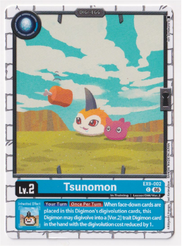 Tsunomon single card from Digimon Card Game
