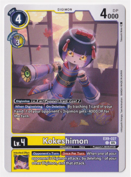 Kokeshimon single card from Digimon Card Game