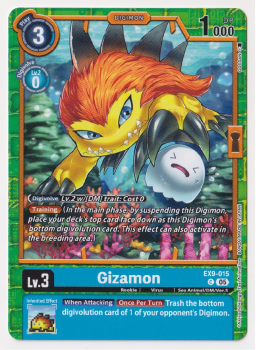 Gizamon single card from Digimon Card Game