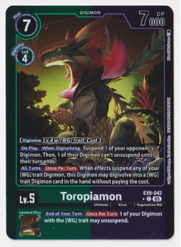 Toropiamon (ALTERNATIVE ART) single card from Digimon Card Game