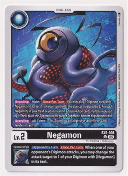 Negamon single card from Digimon Card Game