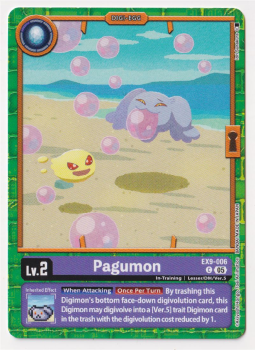 Pagumon single card from Digimon Card Game