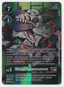 MetalTyrannomon (ALTERNATIVE ART) single card from Digimon Card Game