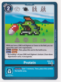 Protein single card from Digimon Card Game