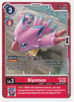 Biyomon single card from Digimon Card Game